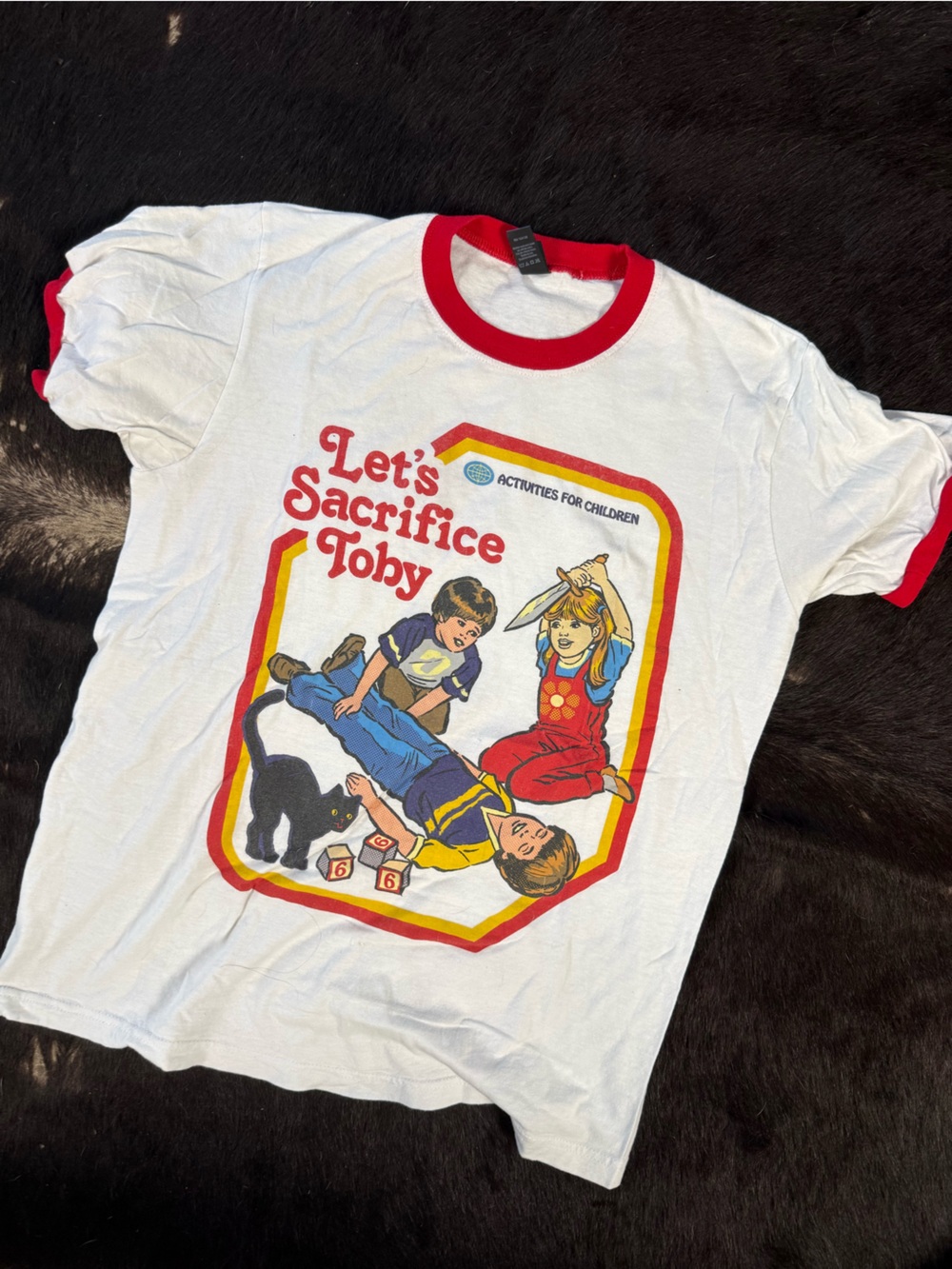 White & Red Steven Rhodes Graphic Ringer Tee - Picture 4 of 4